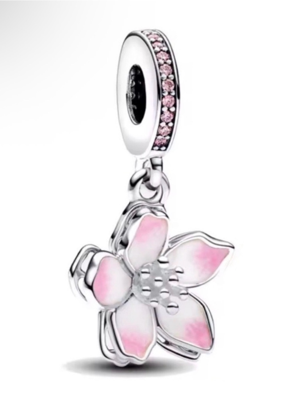 NEW S925 Floral Pink Pandora Style Charm